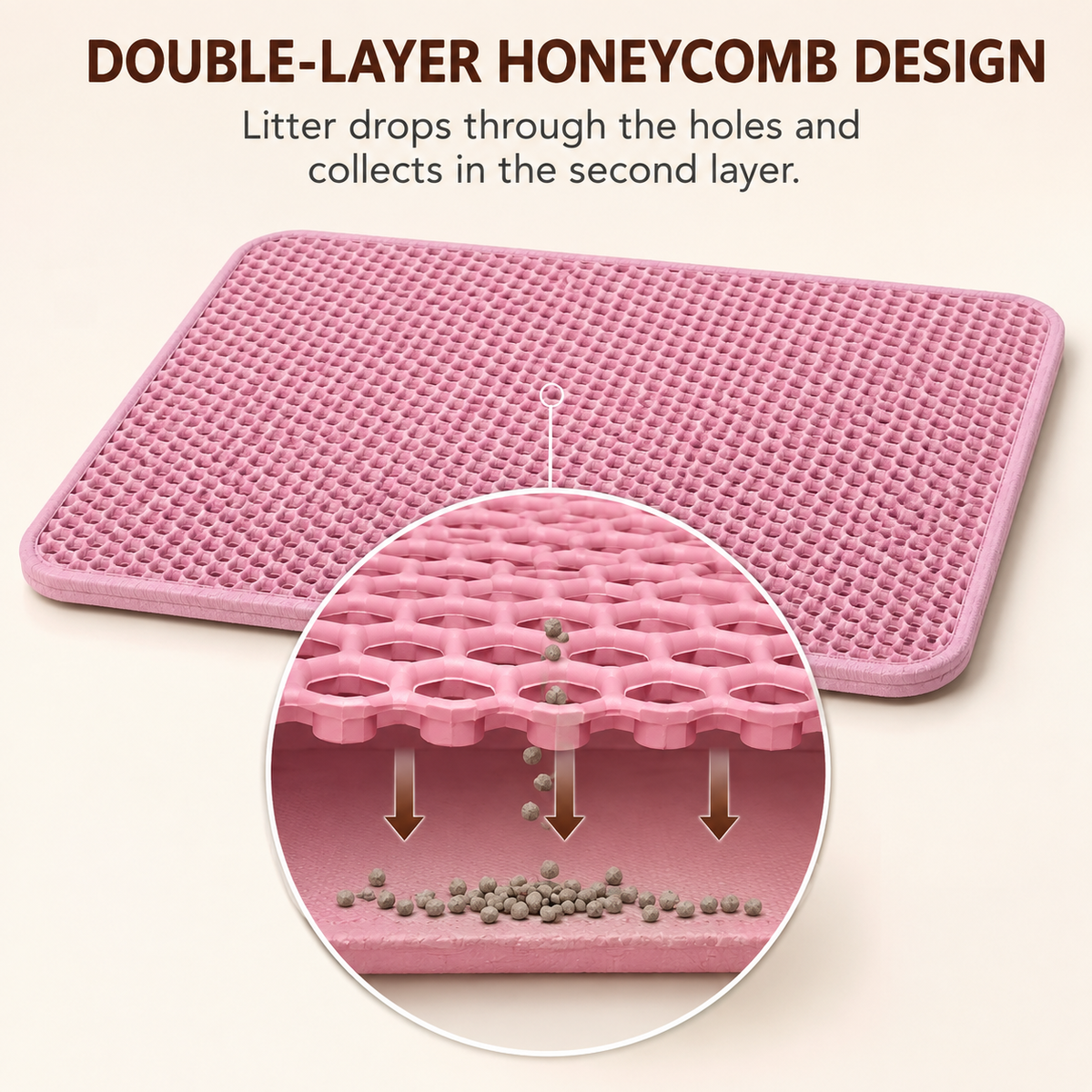 Double-Layer Waterproof Cat Litter Trapping Mat