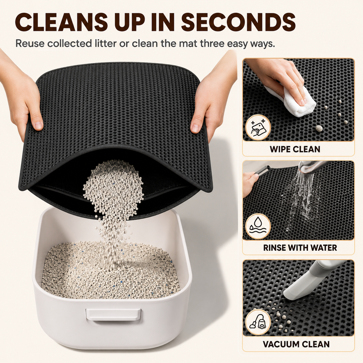 Double-Layer Waterproof Cat Litter Trapping Mat