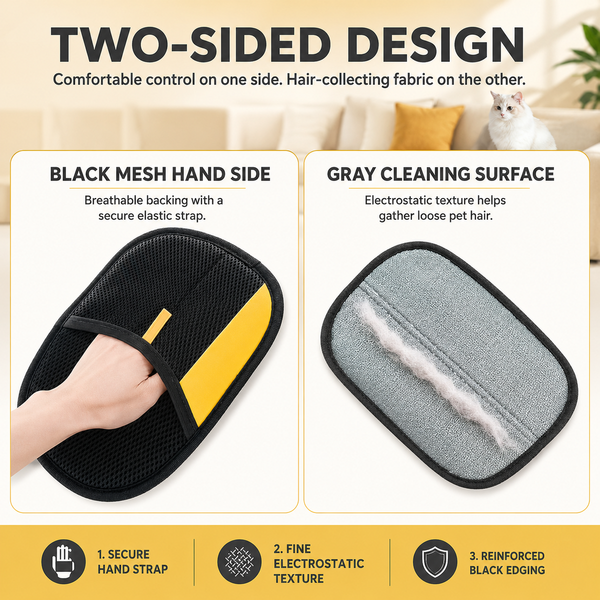 Electrostatic Pet Hair Removal Glove