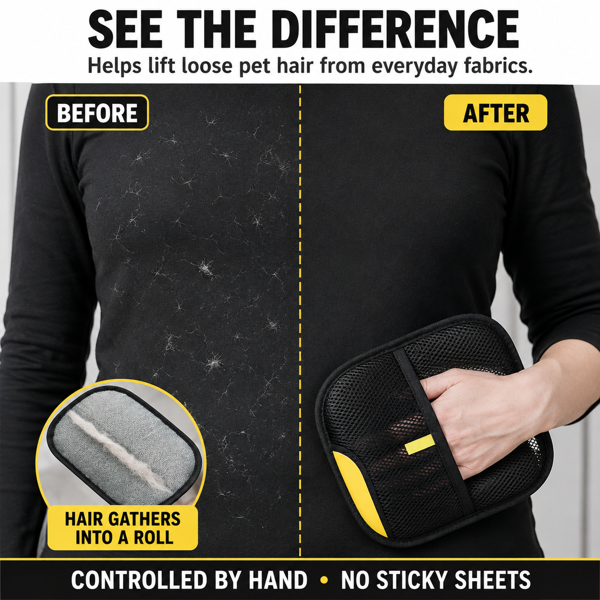Electrostatic Pet Hair Removal Glove