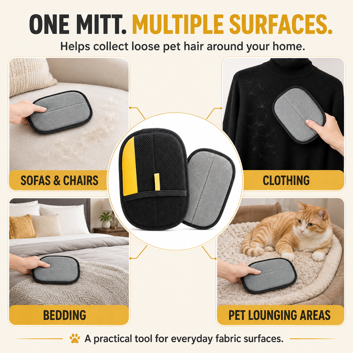 Electrostatic Pet Hair Removal Glove